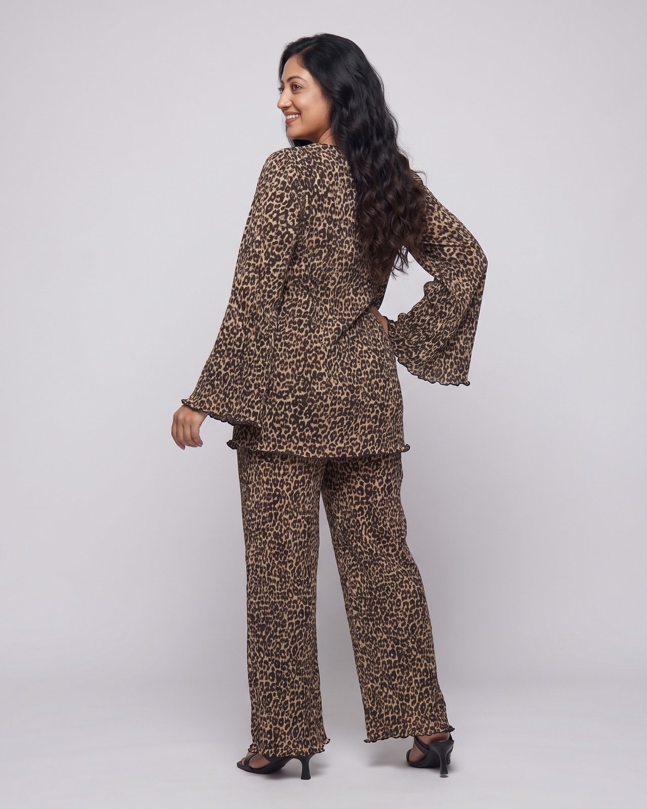 Caramel Leopard Crinkle Co-ord - Image 5