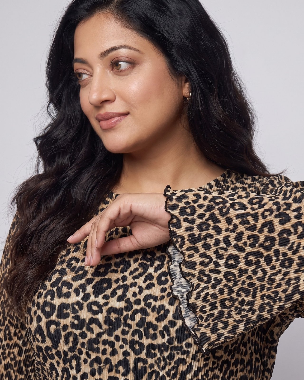 Caramel Leopard Crinkle Co-ord - Image 2