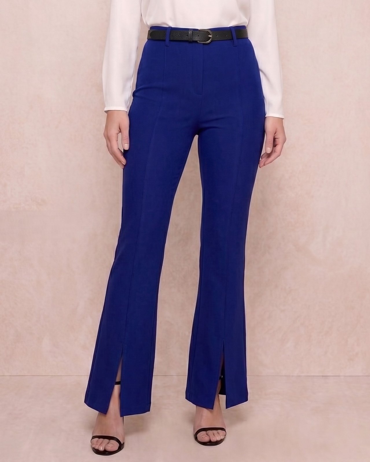 Royal Blue Front-Slit Flare
