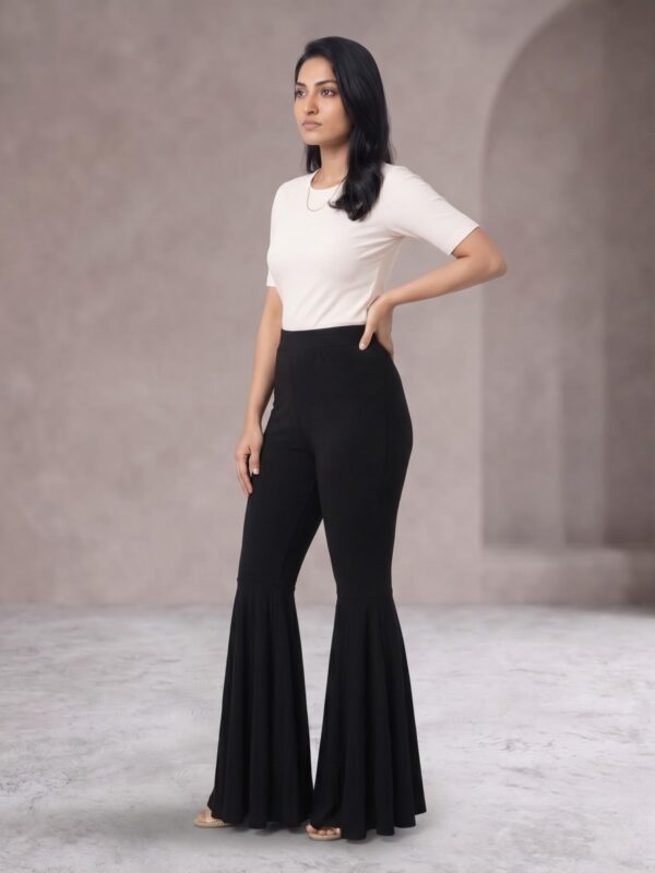 Jet Black Bell Flare
