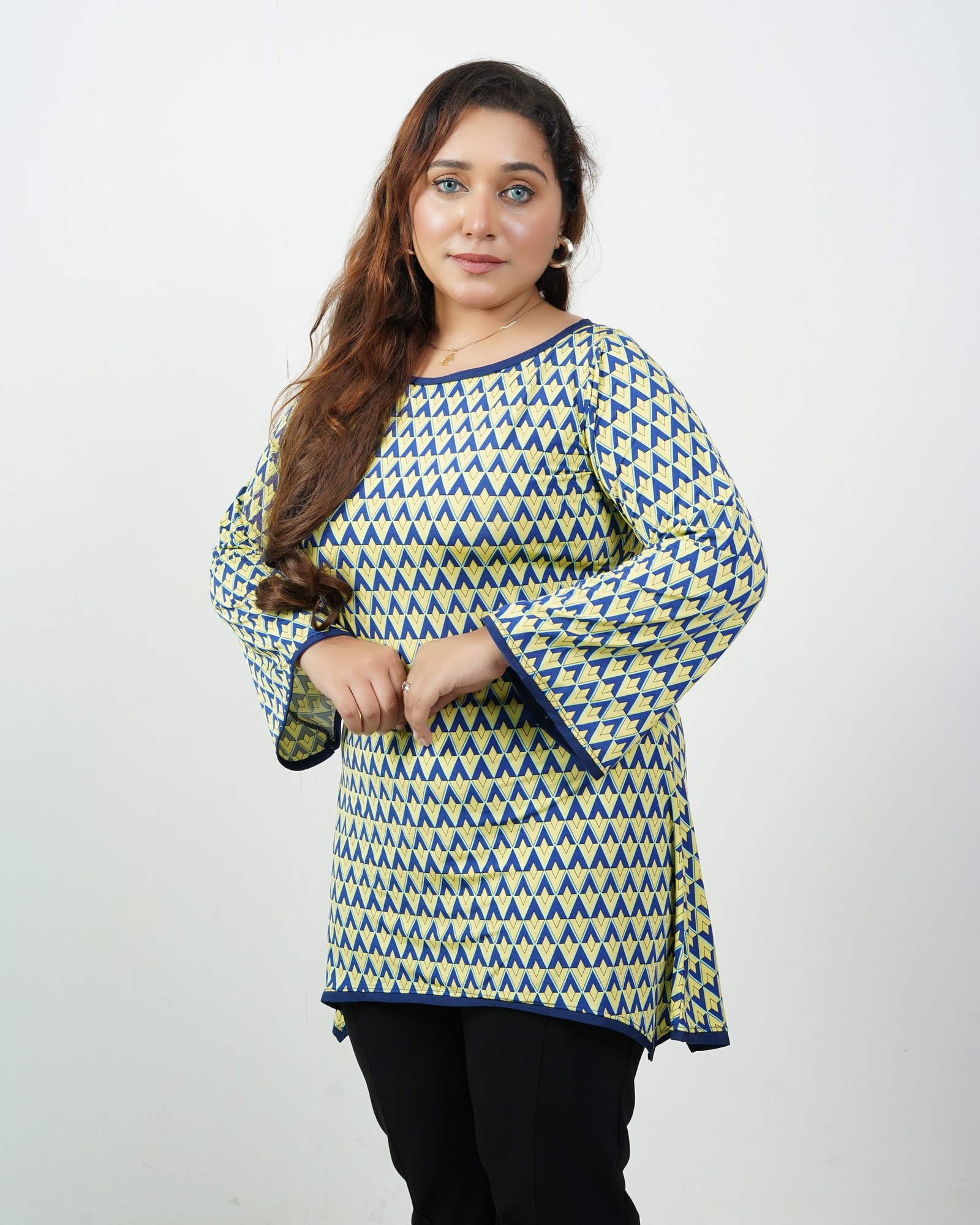 Lemon Chevron Top