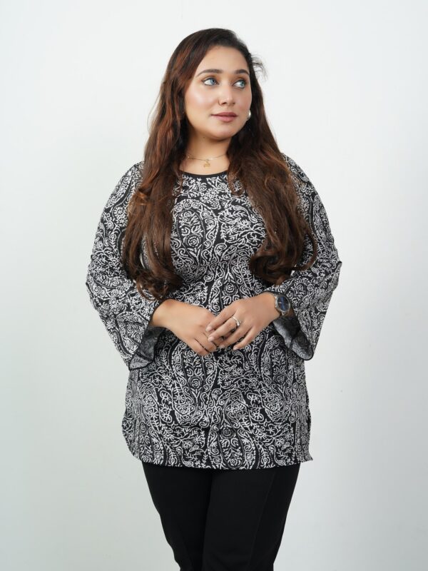 Monochrome Paisley Top